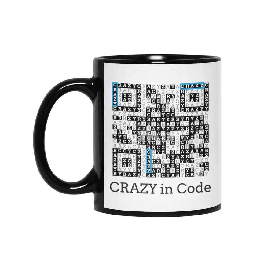 Crazy in code Siyah Kupa