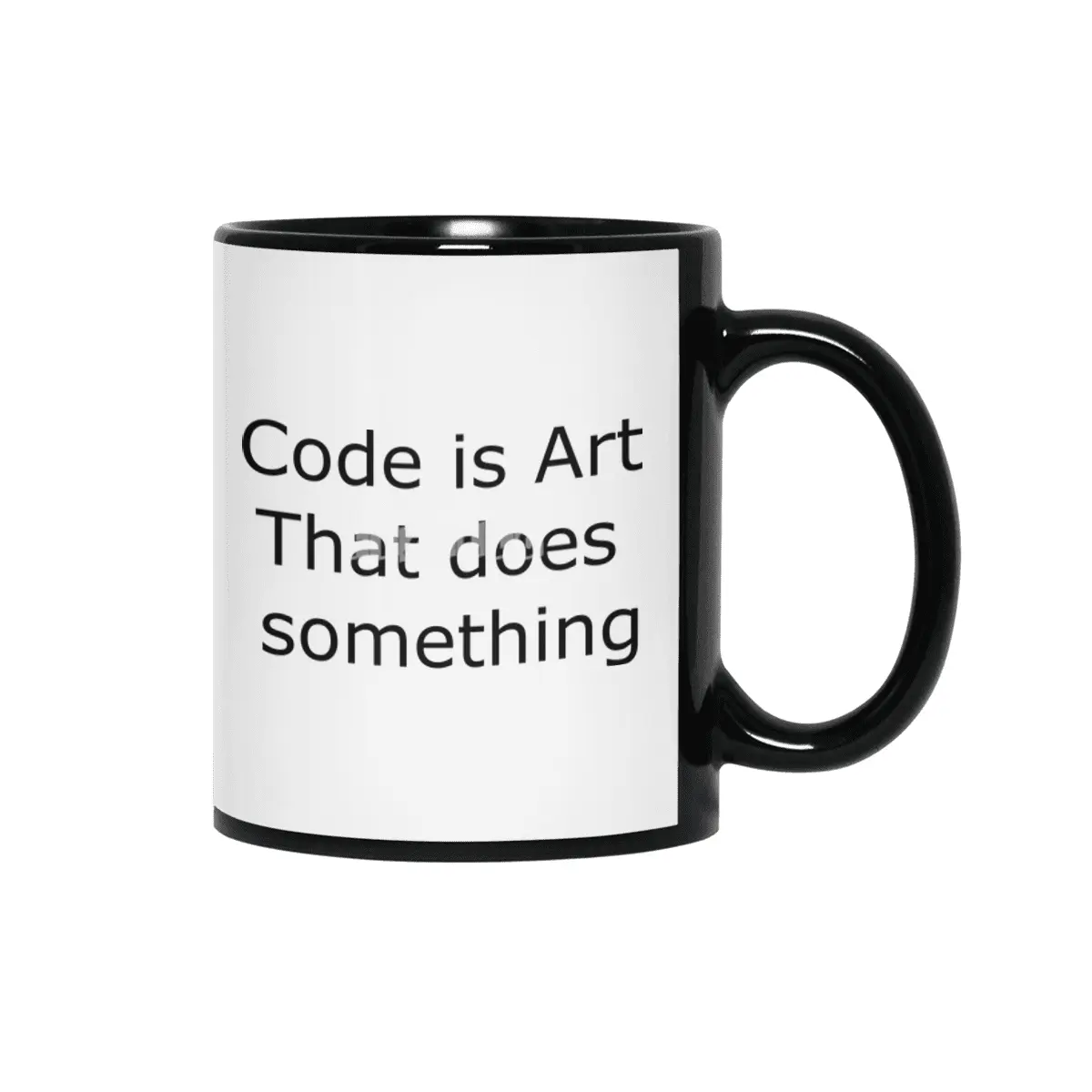 Code is Art Siyah Kupa
