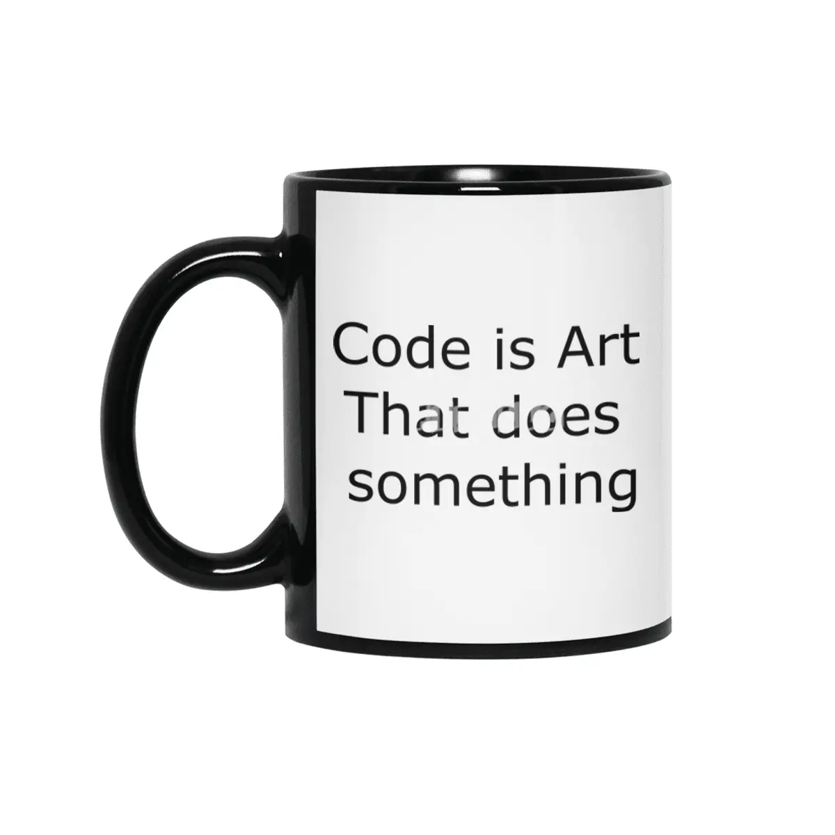 Code is Art Siyah Kupa