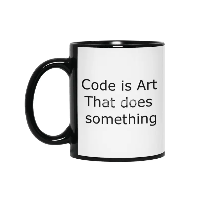 Code is Art Siyah Kupa