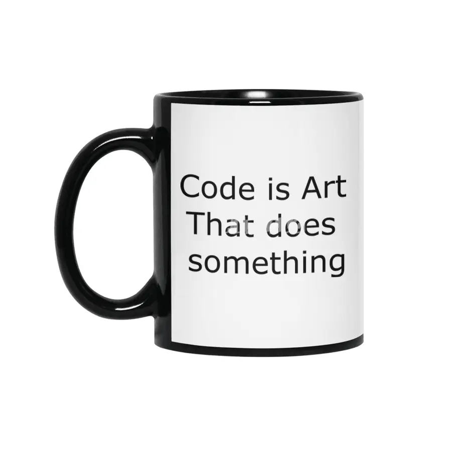 Code is Art Siyah Kupa