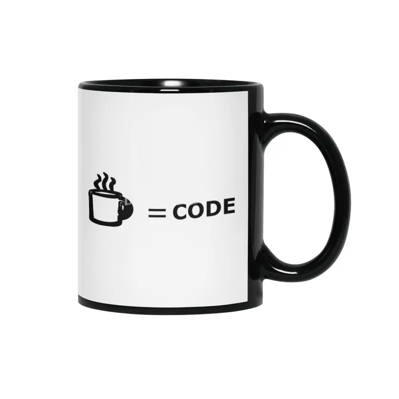 Coffee equals code Siyah Kupa