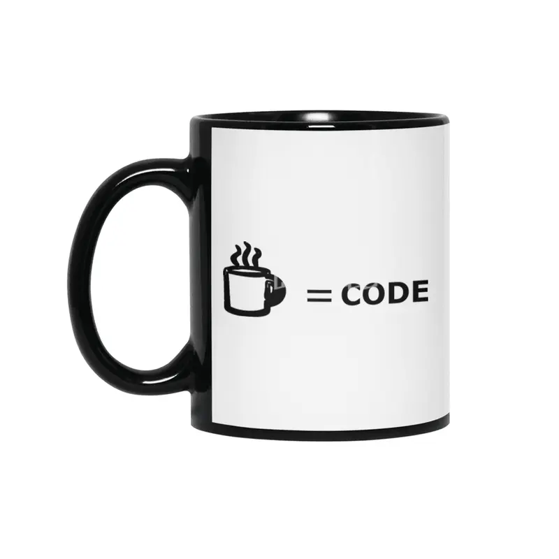 Coffee equals code Siyah Kupa