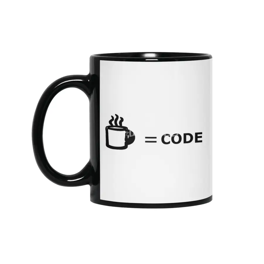 Coffee equals code Siyah Kupa