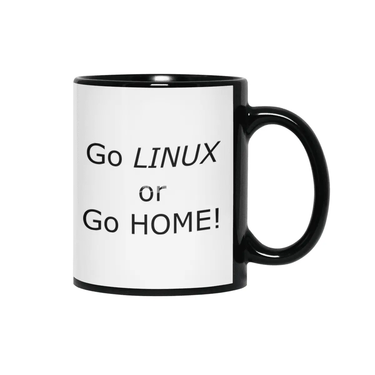 Go Linux or Go Home Siyah Kupa