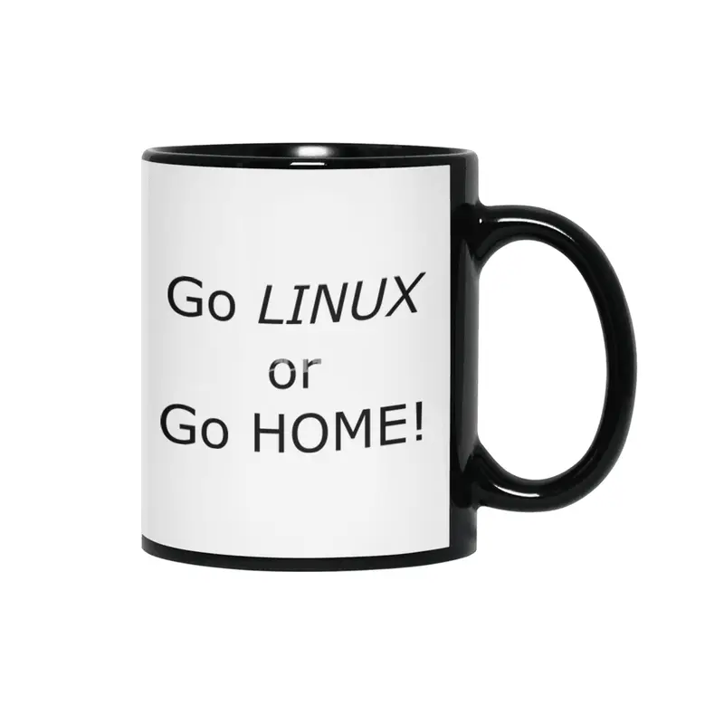 Go Linux or Go Home Siyah Kupa