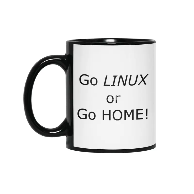 Go Linux or Go Home Siyah Kupa