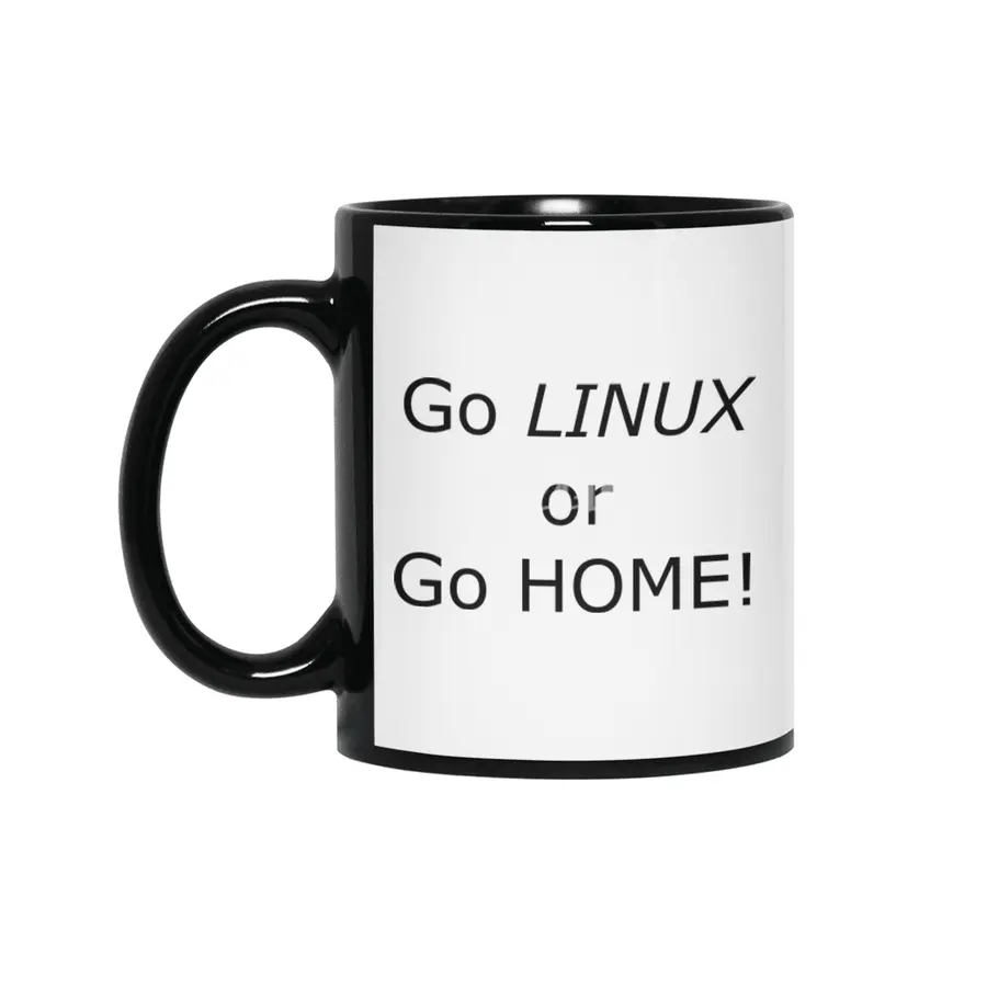Go Linux or Go Home Siyah Kupa