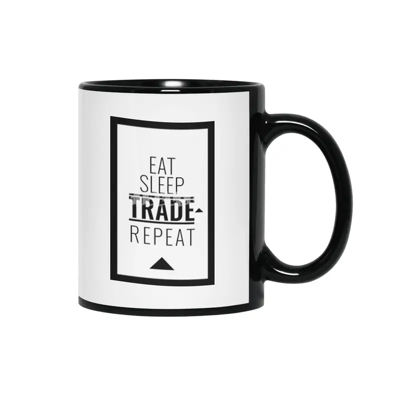 EAT SLEEP TRADE REPEAT Siyah Kupa
