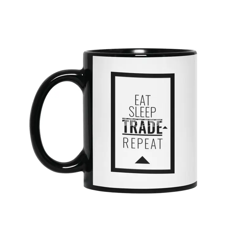 EAT SLEEP TRADE REPEAT Siyah Kupa
