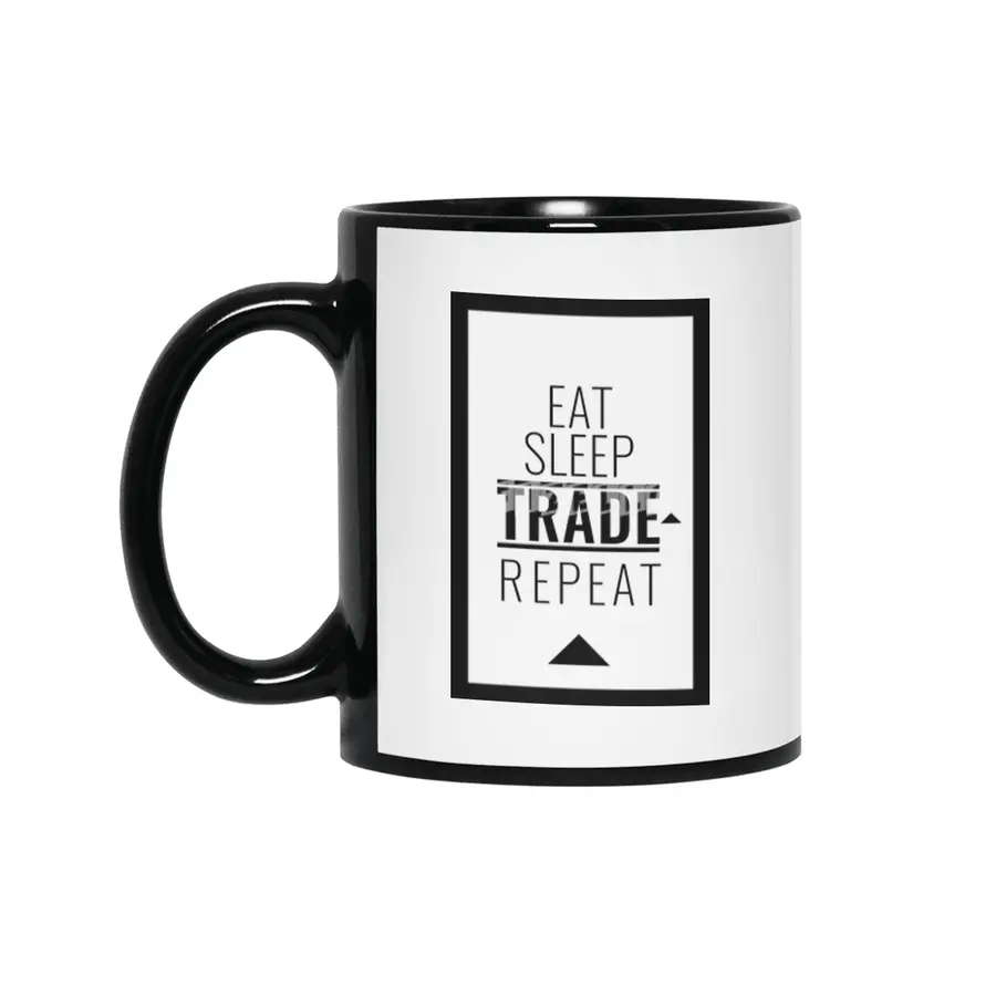 EAT SLEEP TRADE REPEAT Siyah Kupa