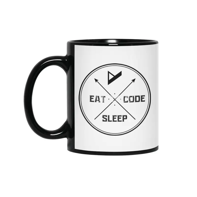 Eat. Sleep. Code. Repeat. Siyah Kupa