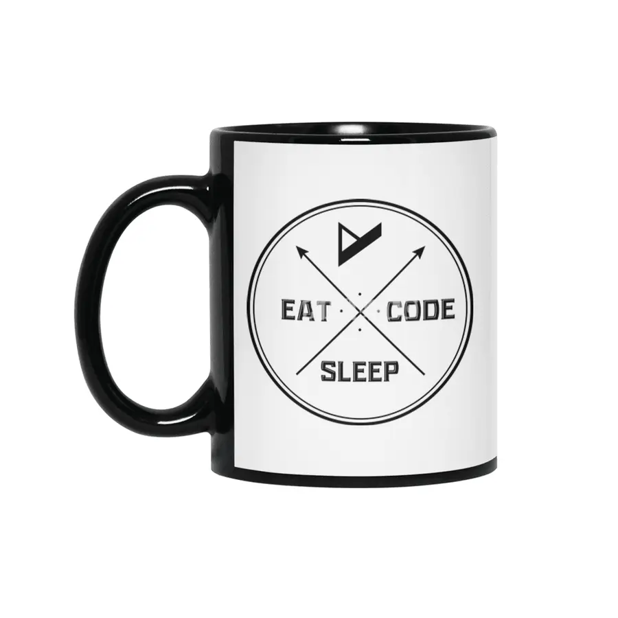 Eat. Sleep. Code. Repeat. Siyah Kupa