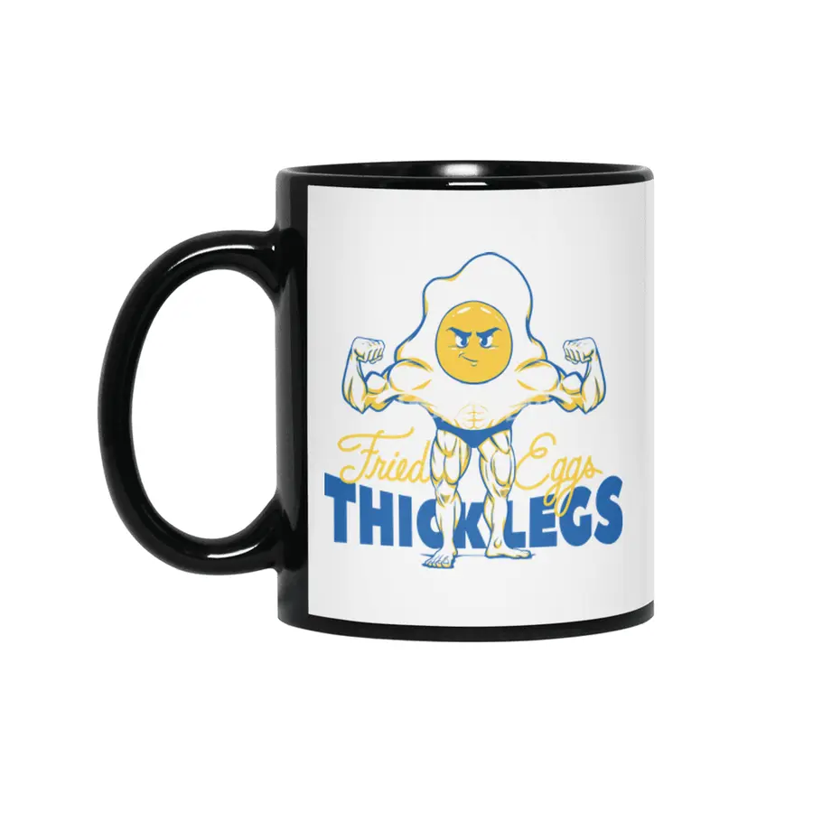 Fried Eggs Thick Legs Siyah Kupa