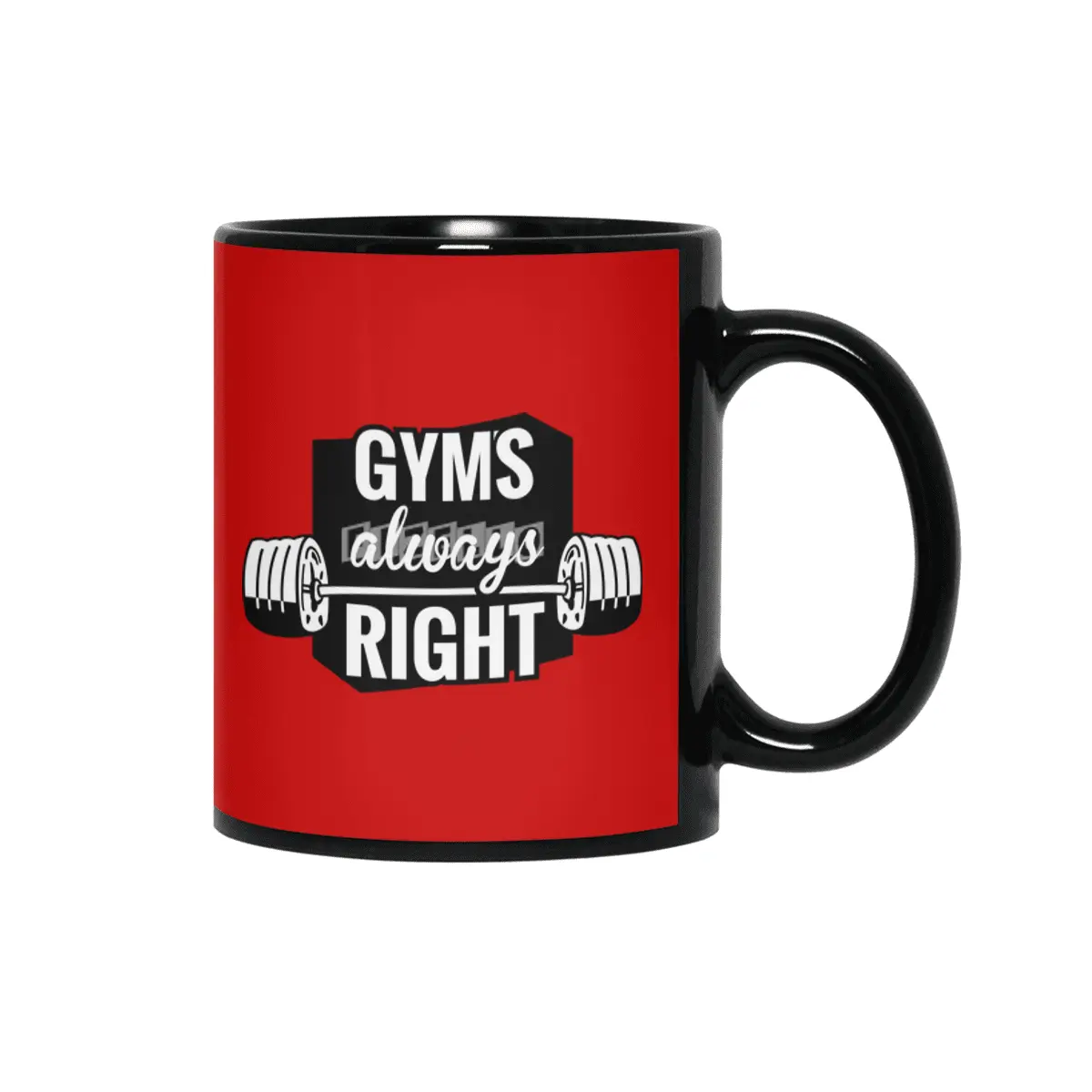 Gym's Always Right Siyah Kupa