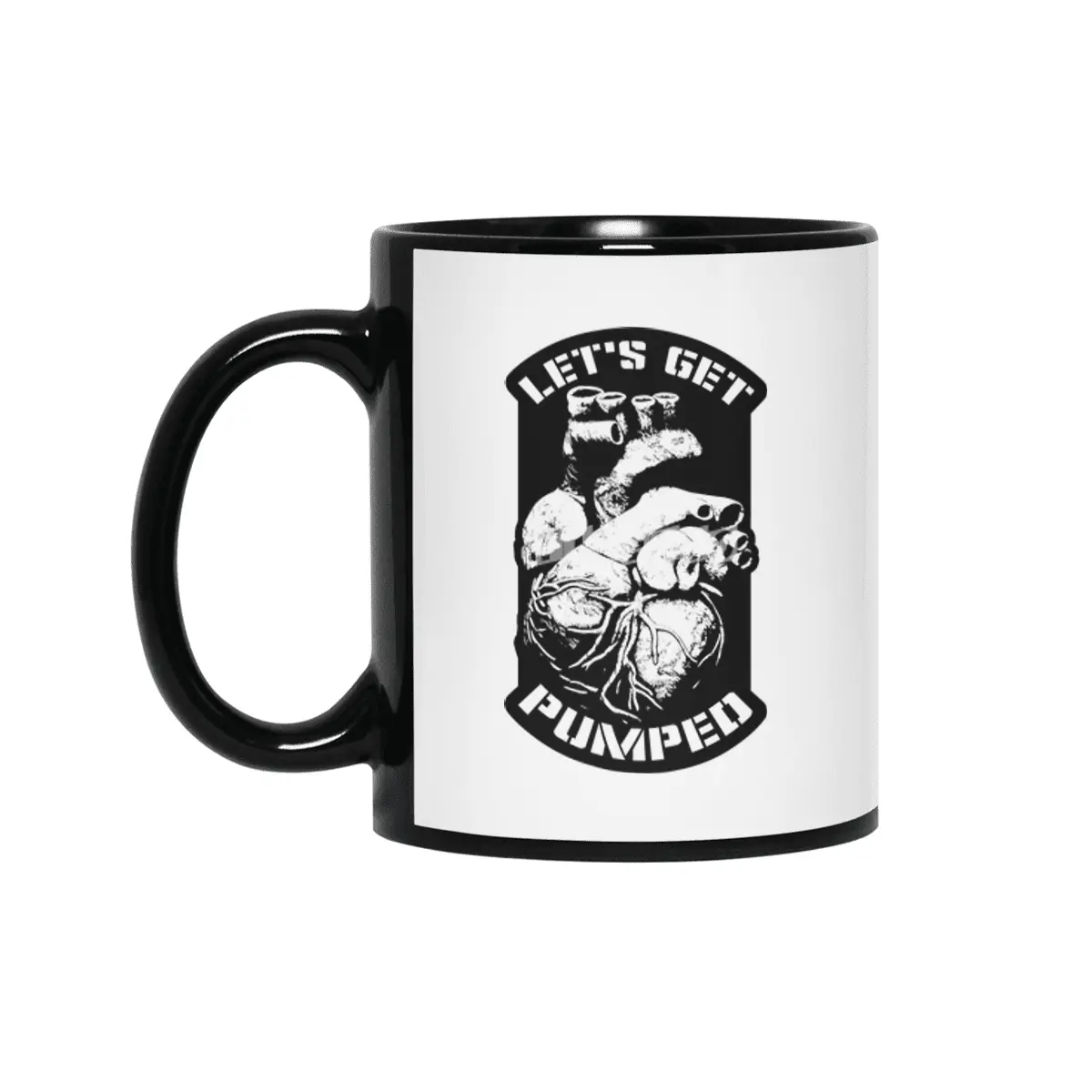 Gothic Halloween Anatomical Heart Cardiology Gym Workout Siyah Kupa