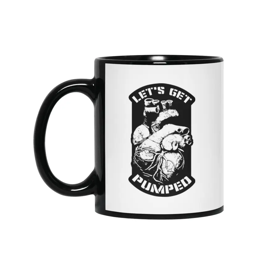 Gothic Halloween Anatomical Heart Cardiology Gym Workout Siyah Kupa