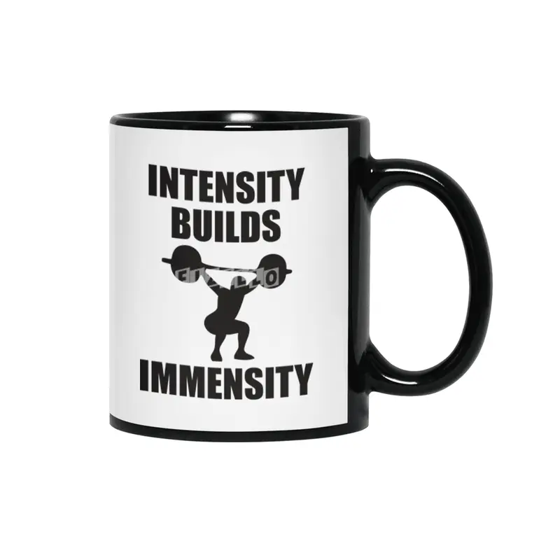 Bodybuilding - Intensity Builds Immensity Siyah Kupa