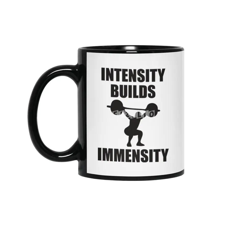 Bodybuilding - Intensity Builds Immensity Siyah Kupa