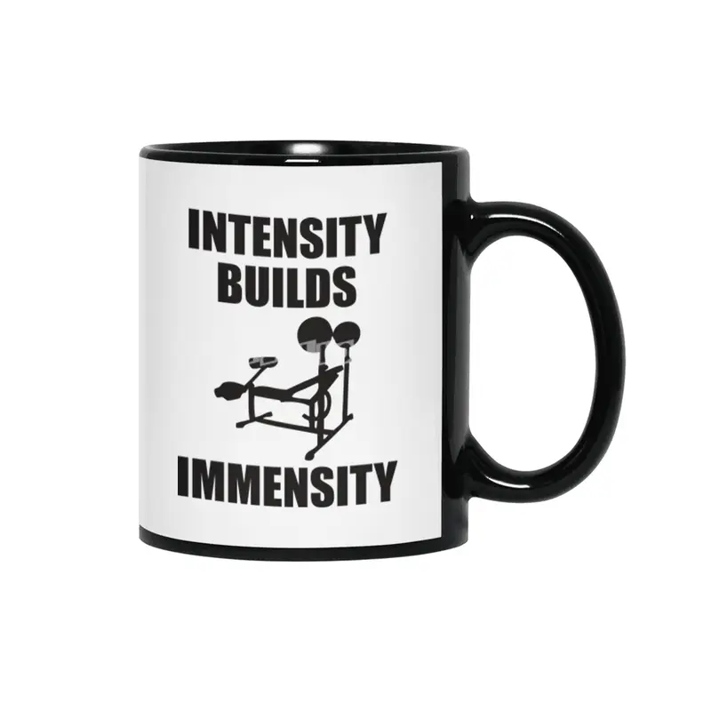 Bodybuilding - Intensity Builds Immensity Siyah Kupa