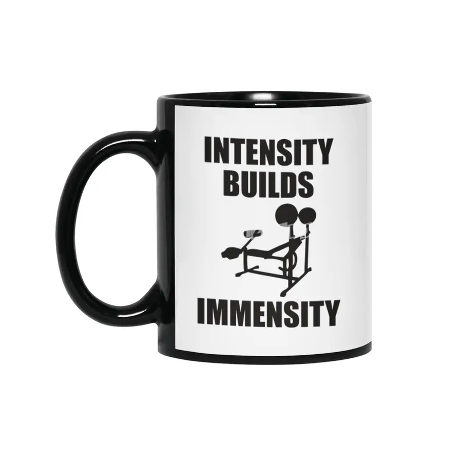 Bodybuilding - Intensity Builds Immensity Siyah Kupa