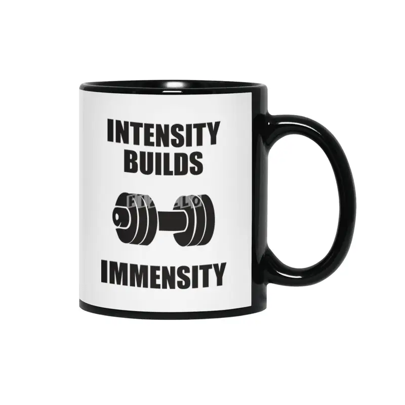 Bodybuilding - Intensity Builds Immensity Siyah Kupa