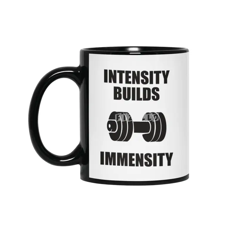 Bodybuilding - Intensity Builds Immensity Siyah Kupa