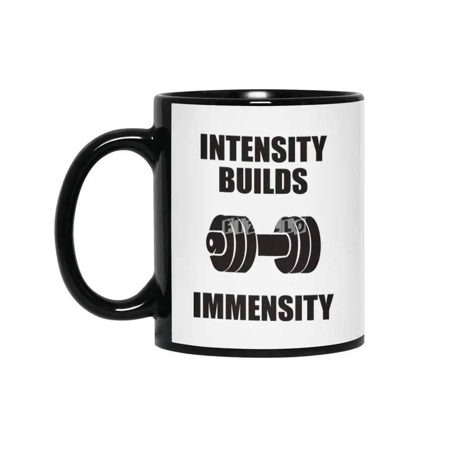Bodybuilding - Intensity Builds Immensity Siyah Kupa