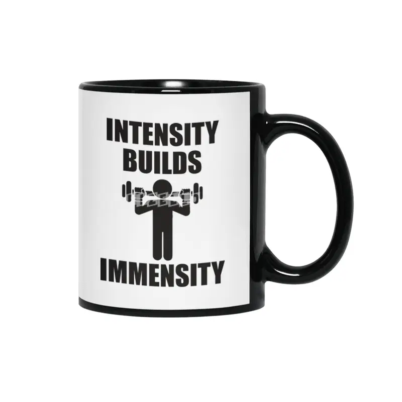 Bodybuilding - Intensity Builds Immensity Siyah Kupa