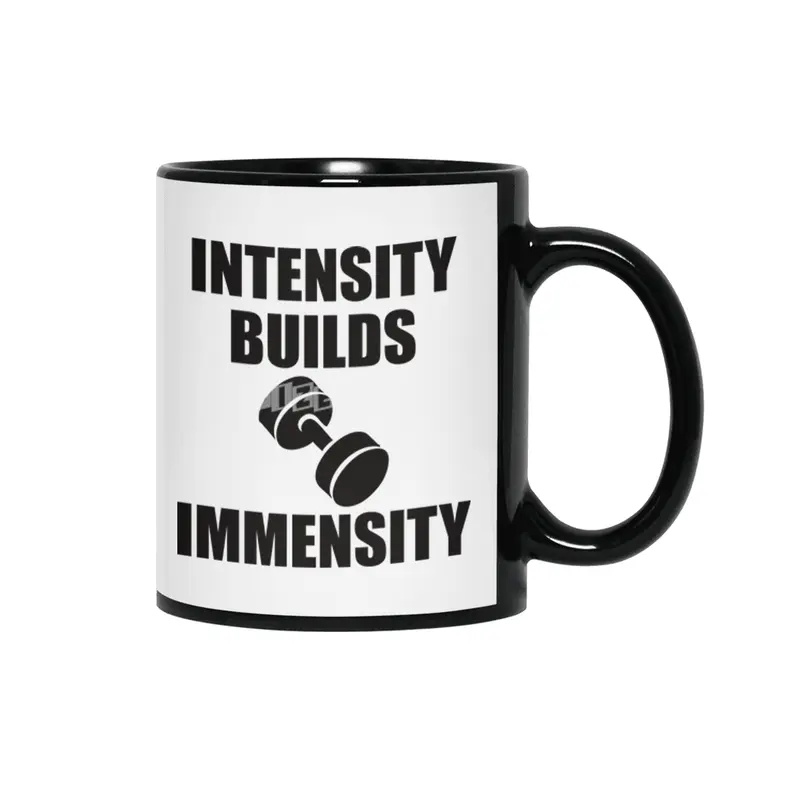 Bodybuilding - Intensity Builds Immensity Siyah Kupa