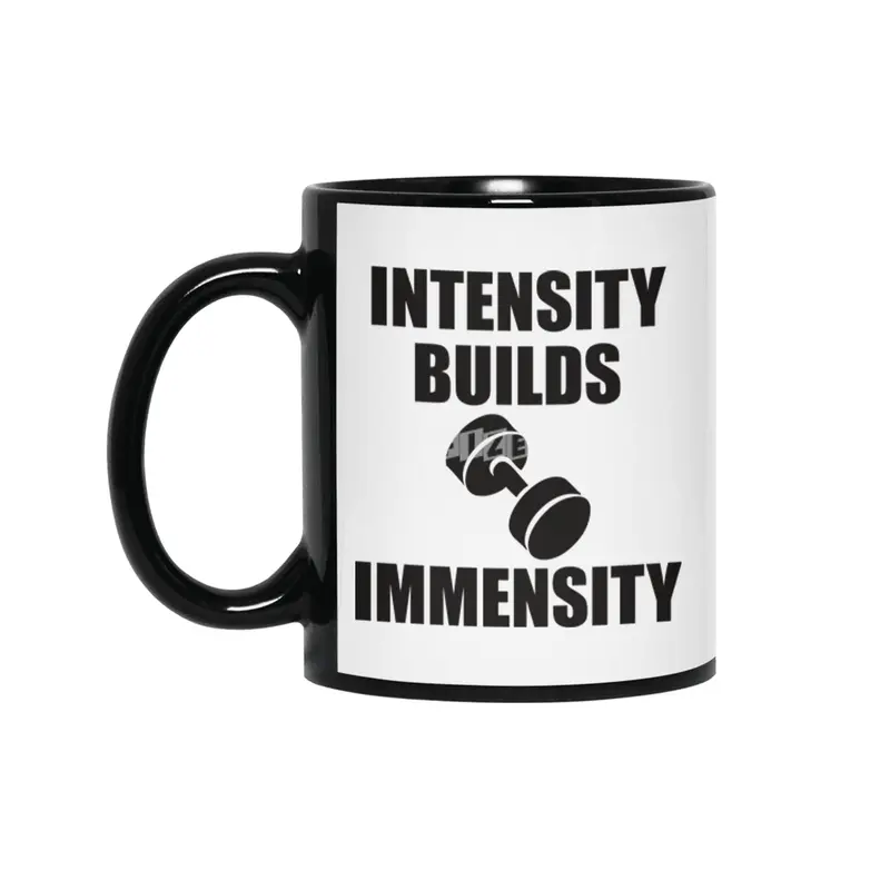Bodybuilding - Intensity Builds Immensity Siyah Kupa