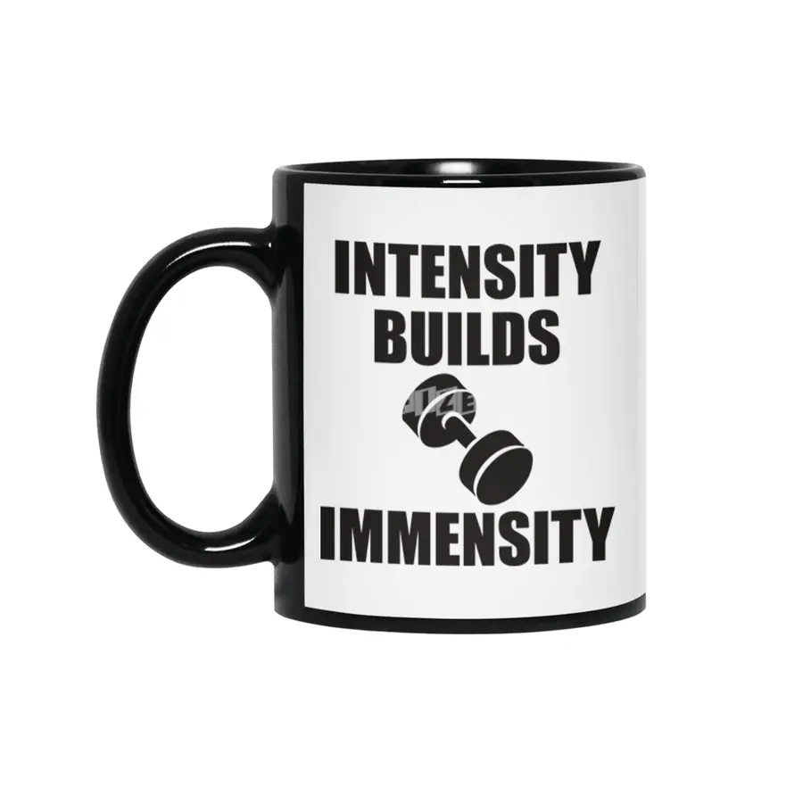 Bodybuilding - Intensity Builds Immensity Siyah Kupa