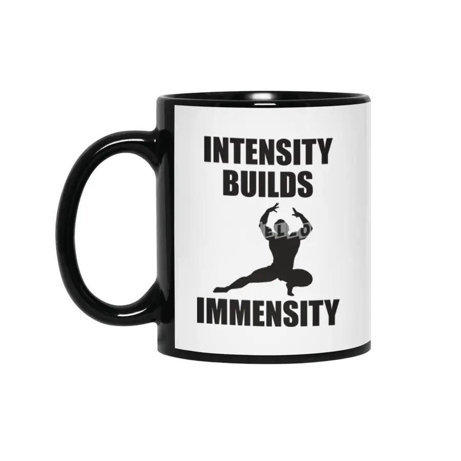 Bodybuilding - Intensity Builds Immensity Siyah Kupa