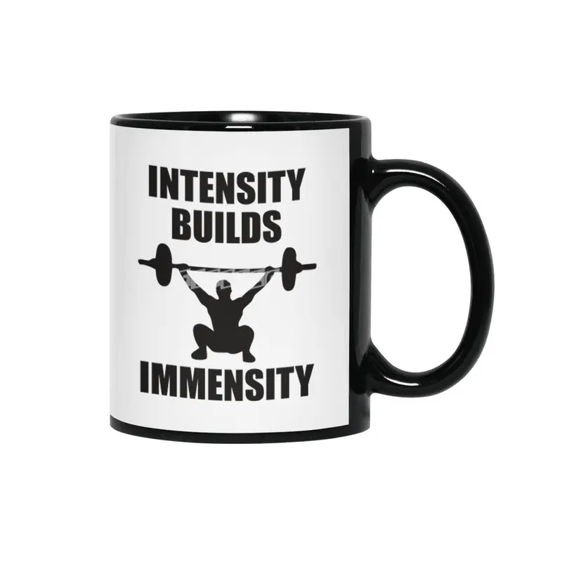 Bodybuilding - Intensity Builds Immensity Siyah Kupa