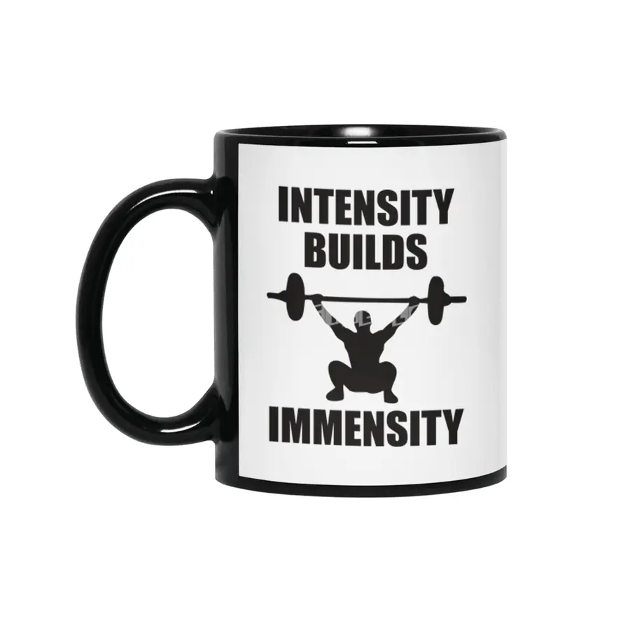 Bodybuilding - Intensity Builds Immensity Siyah Kupa
