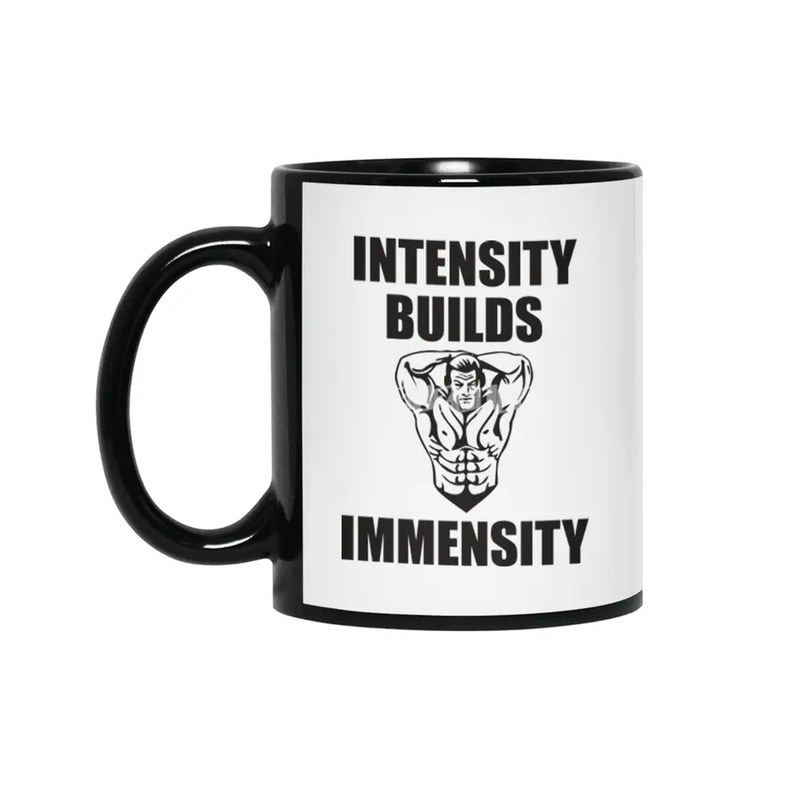 Bodybuilding - Intensity Builds Immensity Siyah Kupa