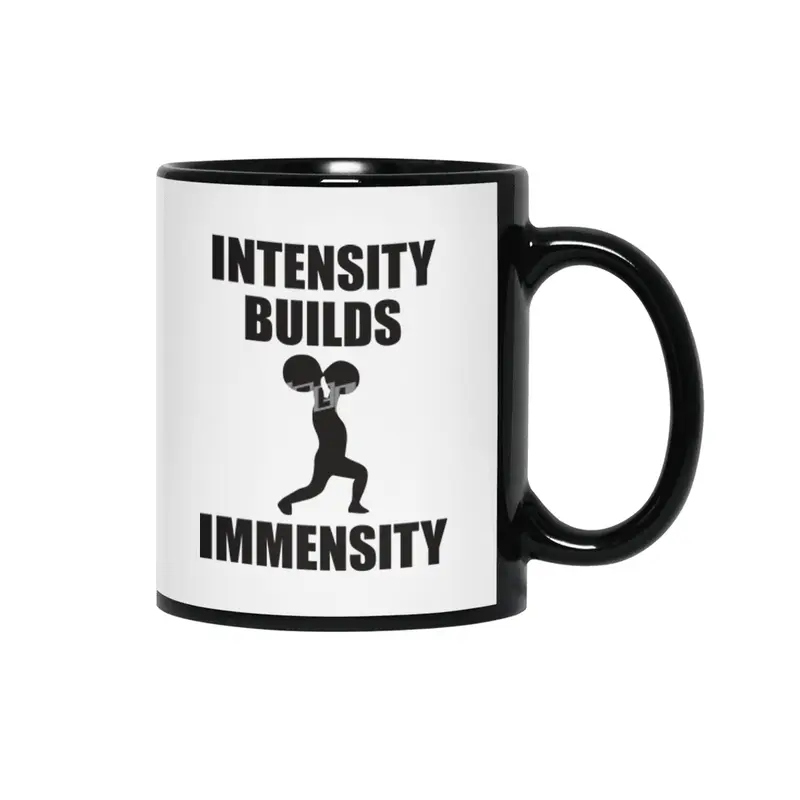 Bodybuilding - Intensity Builds Immensity Siyah Kupa
