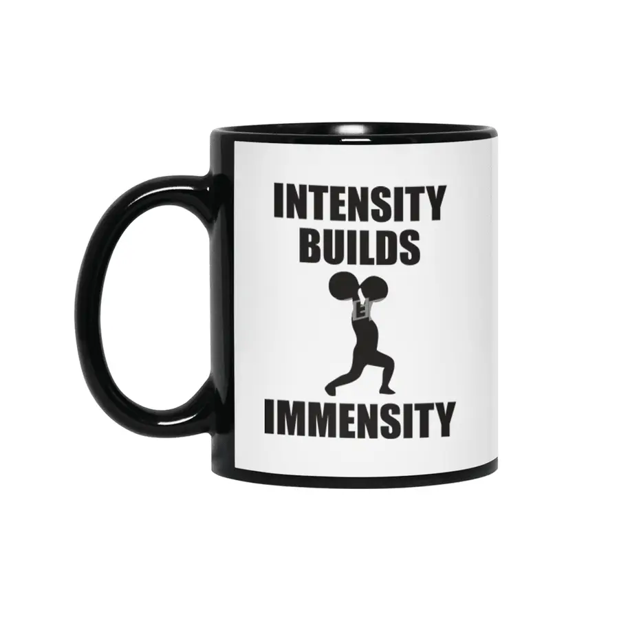 Bodybuilding - Intensity Builds Immensity Siyah Kupa
