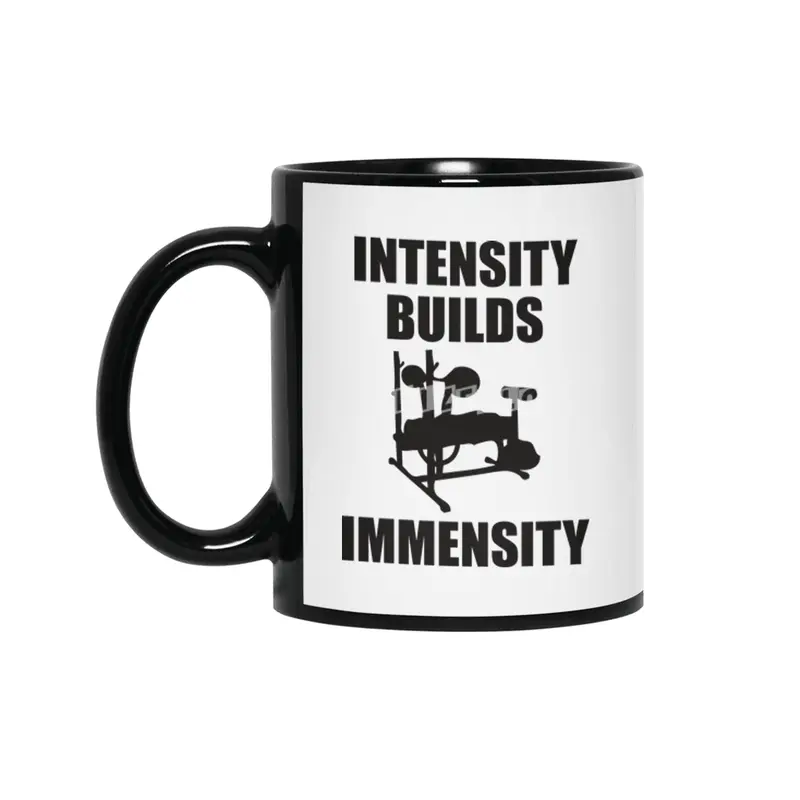 Bodybuilding - Intensity Builds Immensity Siyah Kupa