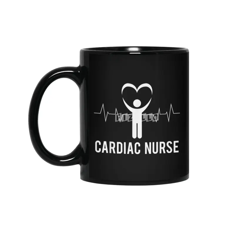 Cardiac Nurse Shirt Cardiology T Shirt Hearth Health Gift Siyah Kupa