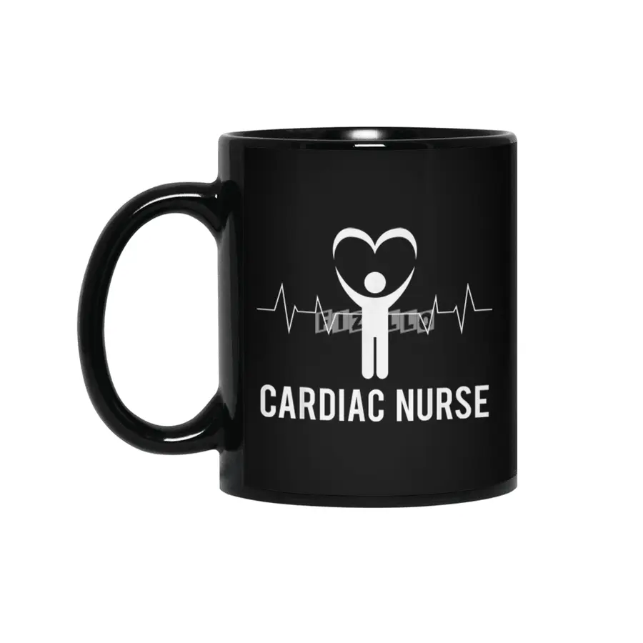Cardiac Nurse Shirt Cardiology T Shirt Hearth Health Gift Siyah Kupa