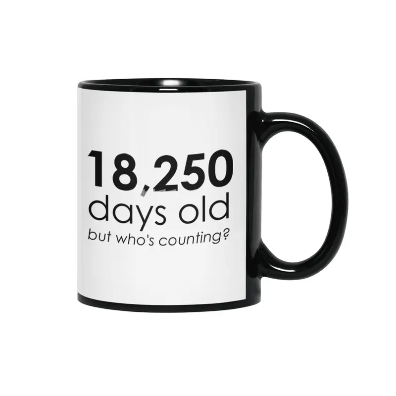 18,250 Days Old Siyah Kupa