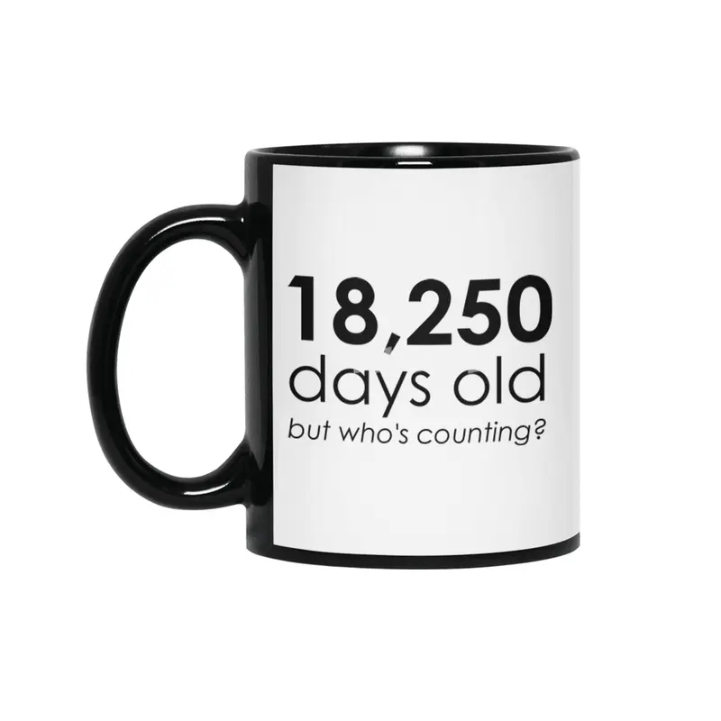 18,250 Days Old Siyah Kupa