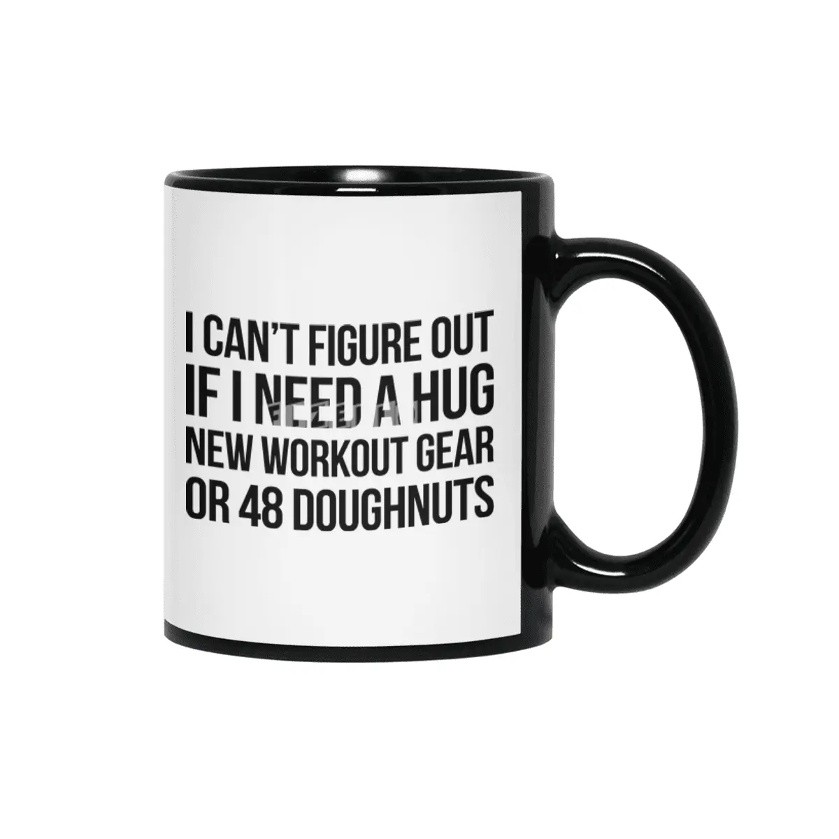 A Hug, Workout, or Donut Siyah Kupa