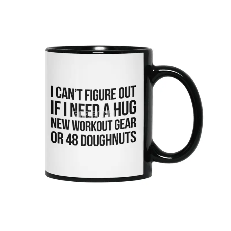 A Hug, Workout, or Donut Siyah Kupa
