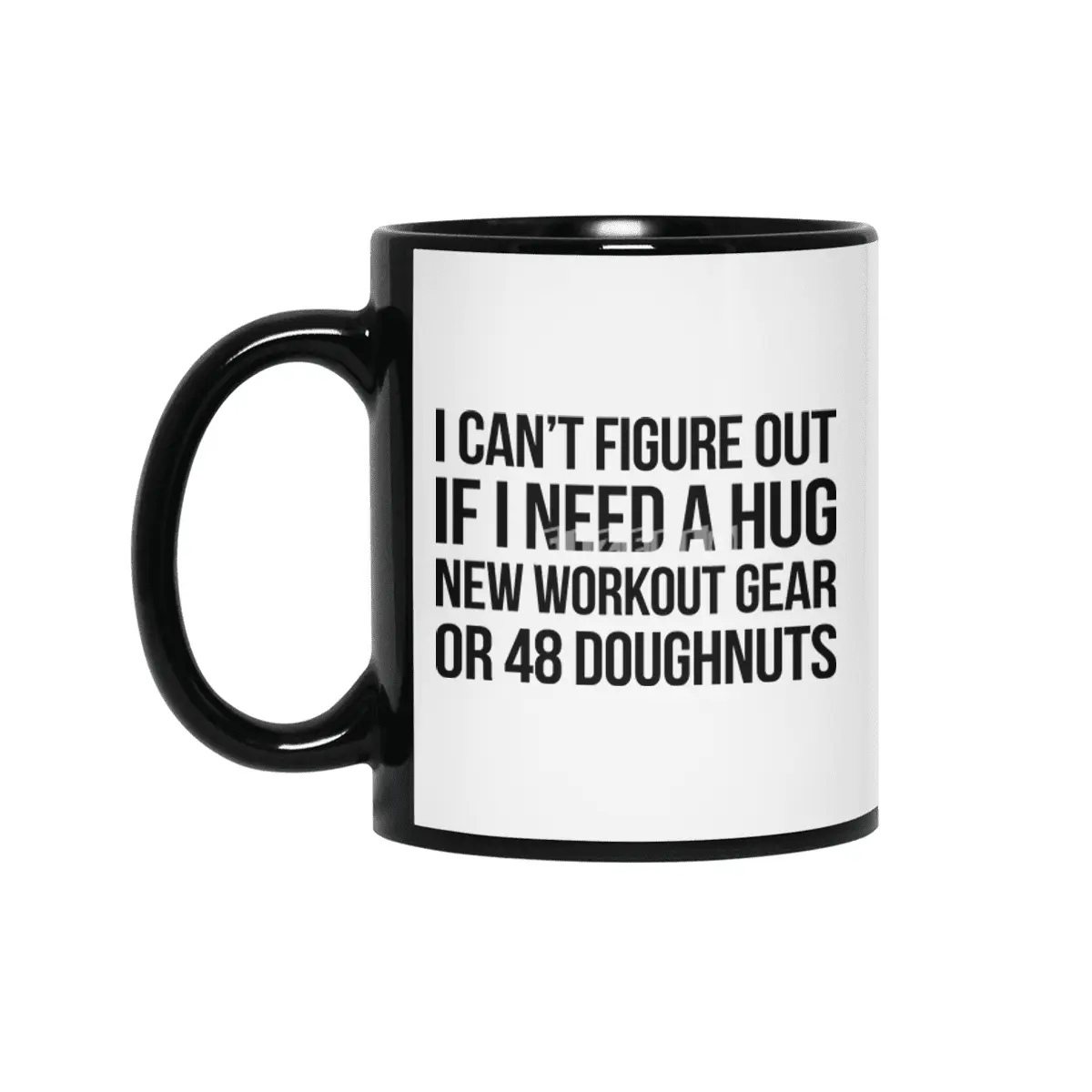 A Hug, Workout, or Donut Siyah Kupa