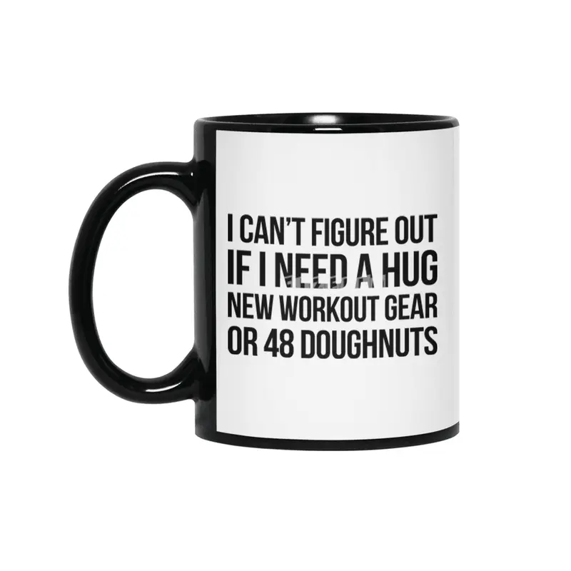 A Hug, Workout, or Donut Siyah Kupa