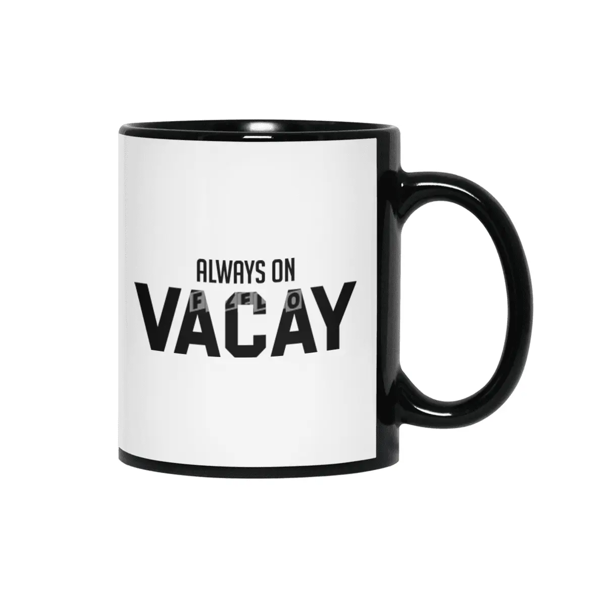 Always on Vacay Siyah Kupa