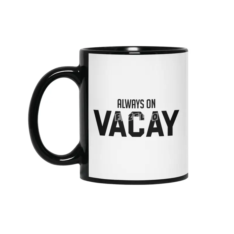 Always on Vacay Siyah Kupa
