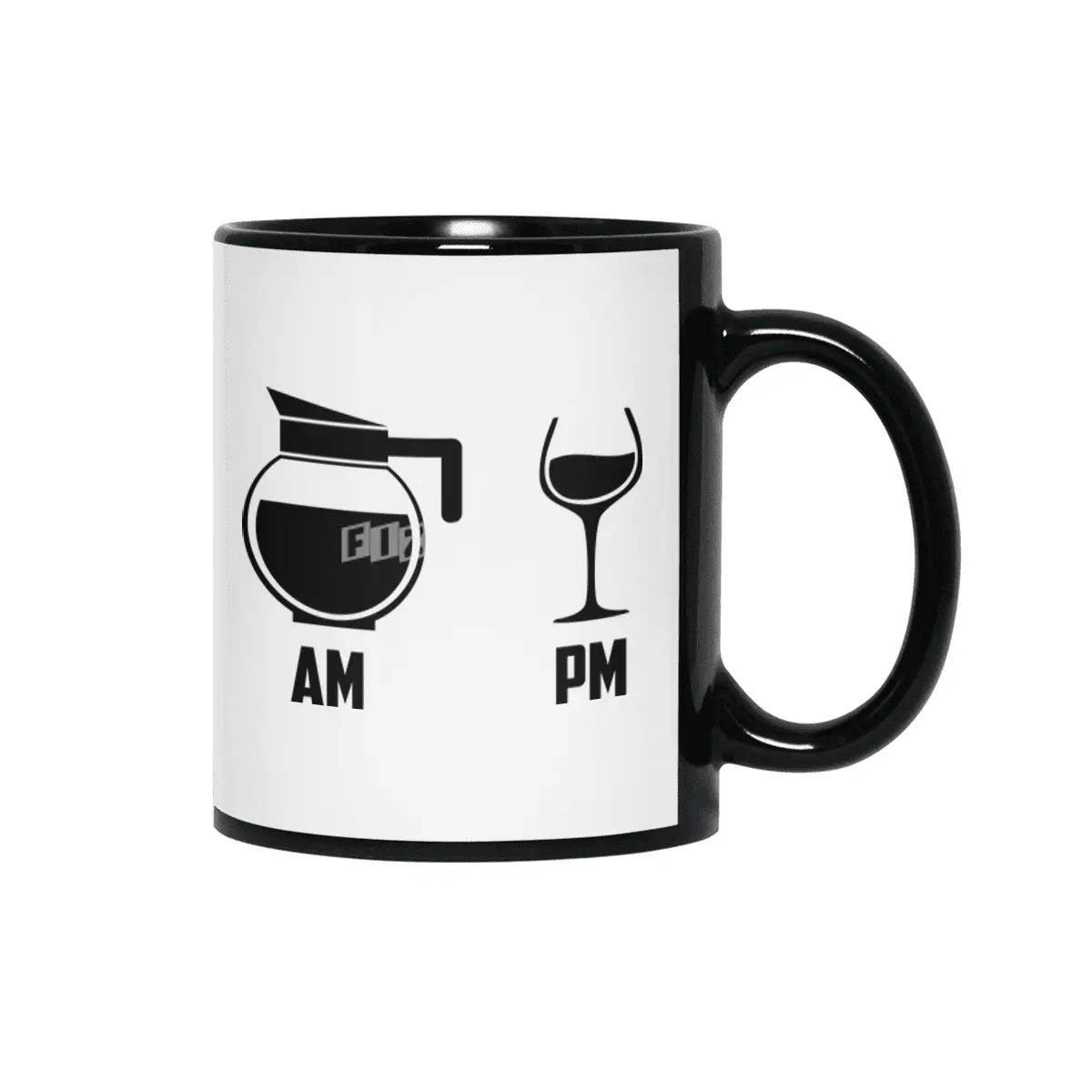 AM vs. PM (Coffee & Wine) Siyah Kupa